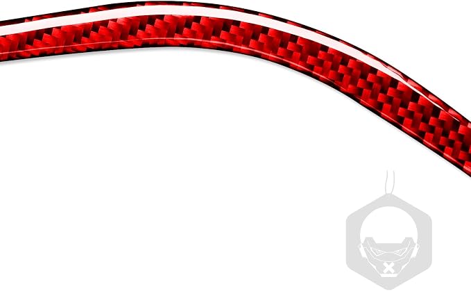 Red Real Carbon Fiber Trim for Nissan Rogue Accessories | for 2014 2015 2016 S SL SV Rear Tail Lamp Eyebrow Eyelid Strip Sticker Exterior Thick Overlay Decal