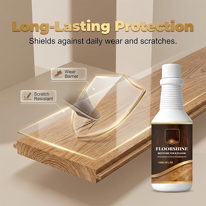 Professional Wood Floor Restorer, 2026 New Wood Floor Restorer Polish for Hardwood Floors, Suitable for Hardwood Floors Laminate Flooring Furniture Surfaces Maintenance (Brown, 1)