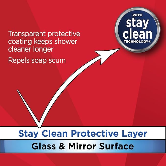 MAGIC Shower Glass and Mirror Cleaner Spray Bundle, Fog & Streak Free, Removes Soap Scum, Rust Stains, Fingerprints, Dirt, and Hard Water, Perfect for Shower Doors, Window, Glass Surfaces, 28 Fl Oz