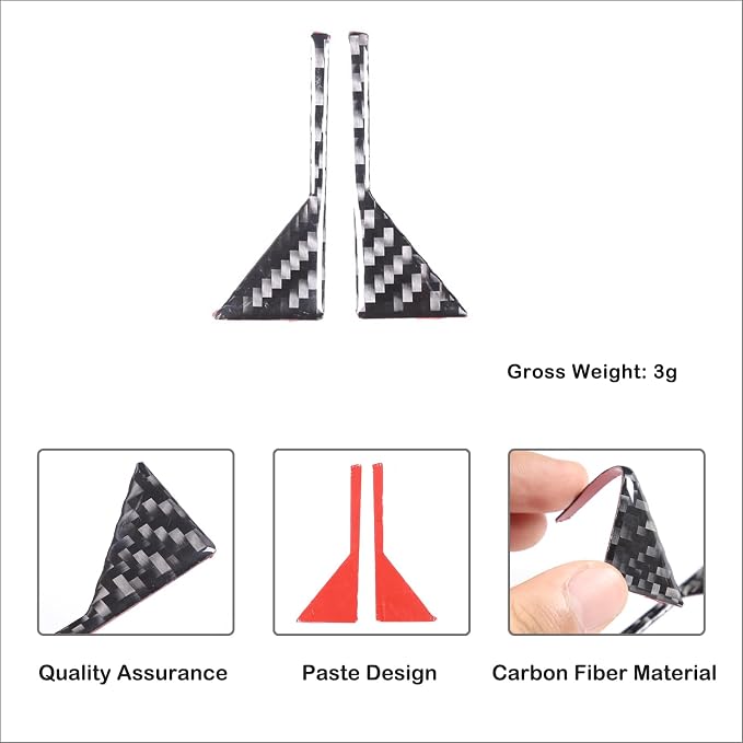 Aunginsy Car Front Trailer Hook Trim Sticker Compatible with Toyota Tundra/Sequoia 2022 2023 2024 Pickup Truck Real Carbon Fiber Material Decorative Sticker Protection Cover Exterior Accessories