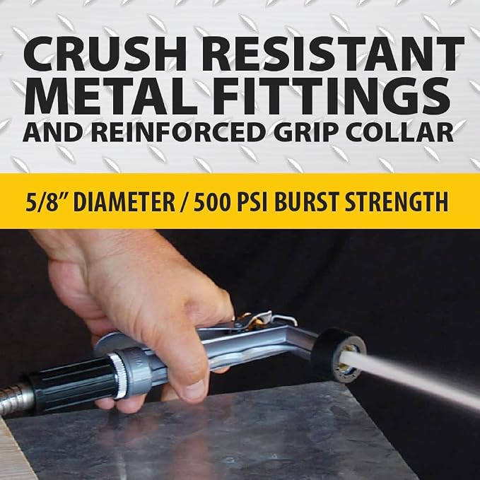 BIONIC STEEL 75 Ft Garden Hose 304 Stainless Steel, 75 Ft Water Hose, Super Tough & Flexible Metal Hose, Lightweight, Crush Resistant Fittings, Kink & Tangle Free, Rust Proof, Easy to Use & Store | Non Kinking Design, Stainless Steel Heavy Duty Water H...