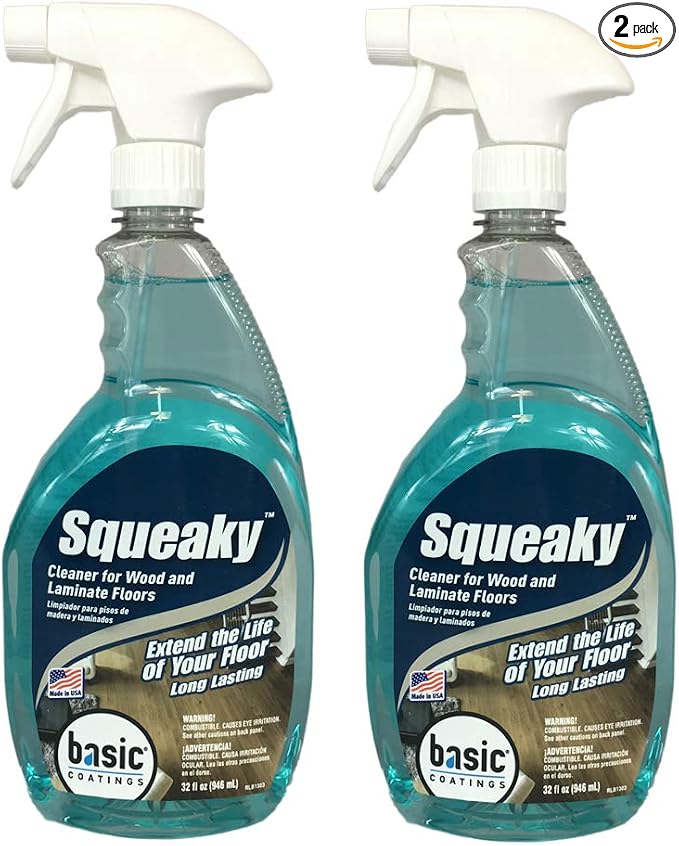 New Basic Coating Squeaky Hardwood Floor Cleaner RTU Spary Bottle 32 fl oz (Pack of 2)