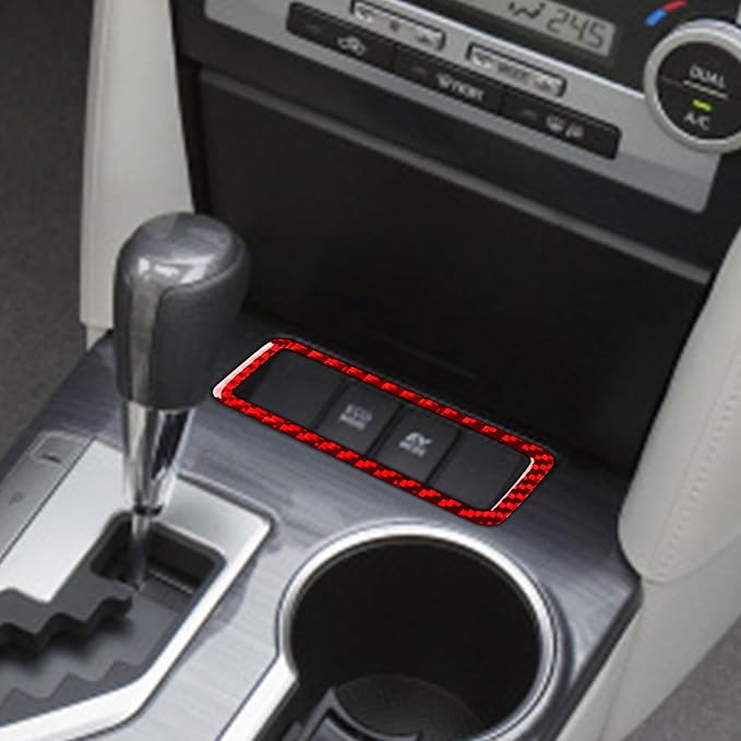 Real Carbon Fiber Trim for Toyota Camry Accessories | for 2012 2013 2014 Center Control Seat Heating Button Frame Interior Thick Overlay Decal