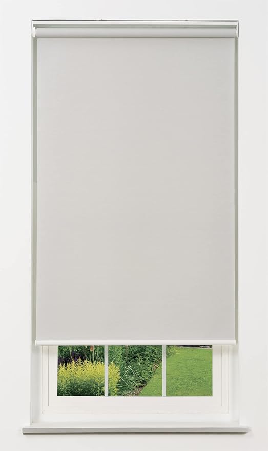 Linen Avenue Cordless 1% Solar Screen Standard Roller Shade, Grey 40 1/2 W x 66 H (Arrives 1/4" Narrower)