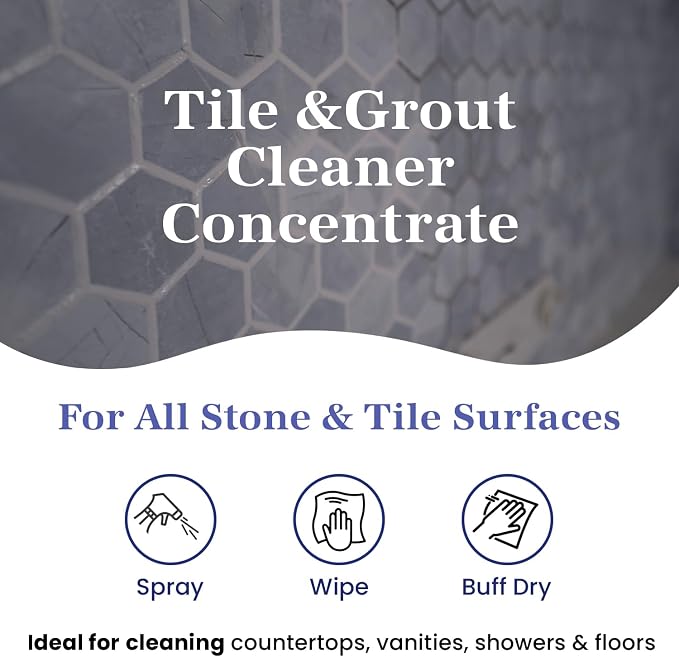 Marblelife Tile & Grout Cleaner - Tile and Grout Cleaner for Floors, Pools, Bathroom Shower, Bath & Other Surfaces, Safe & Effective, 32oz