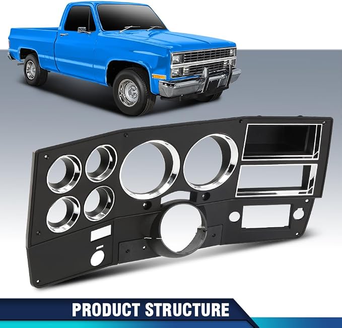 PIT66 Dash Bezel Storage Box Fit Chevy GMC Truck Blazer Suburban 1981-1983 | Dash Instrument Bezel with A/C Wiper Switch Hole Storage Box Compatible with Chevy GMC Truck Blazer Suburban 1981-1983
