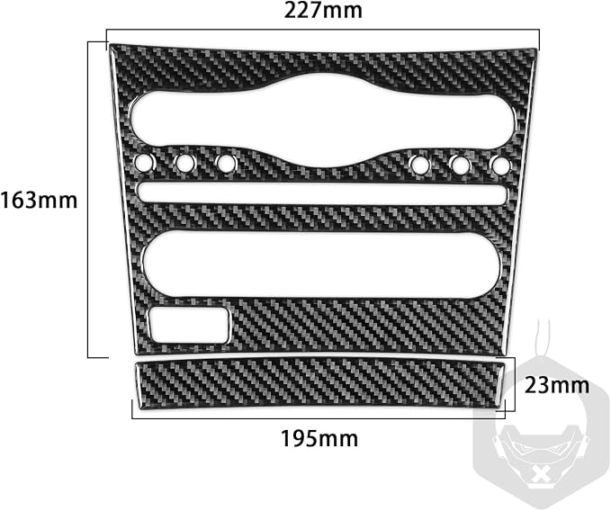 Real Carbon Fiber Trim for Infiniti Accessories | for G35 G37 X S 2007-2010 Sedan Coupe Convertible Dash CD AC Control Panel Interior Thick Overlay Decal - A