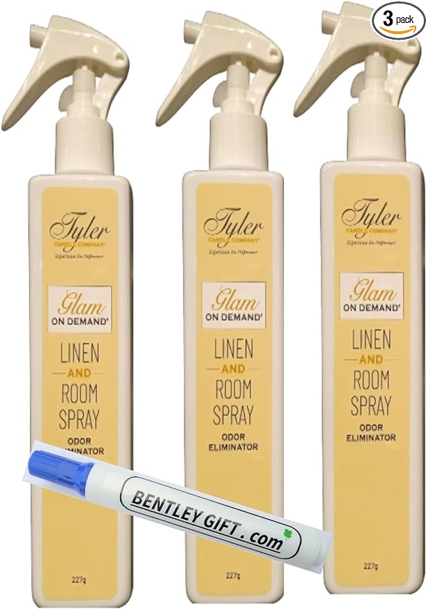 Tyler Candle Company - Spray On Demand - HIgh Maintenance fragrance - 227g / 8oz, Clear (8 Fl oz (Pack of 3)) w/a Stain remover pen