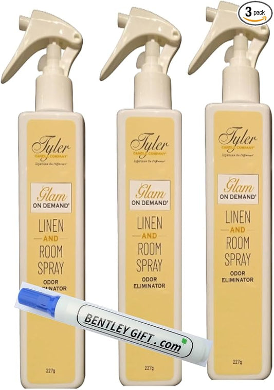 Tyler Candle Company - Spray On Demand - HIgh Maintenance fragrance - 227g / 8oz, Clear (8 Fl oz (Pack of 3)) w/a Stain remover pen