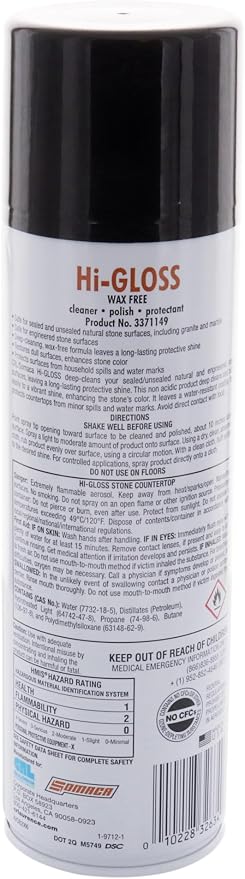 Somaca Hi-Gloss Stone Countertop Cleaner - 17 oz. Can