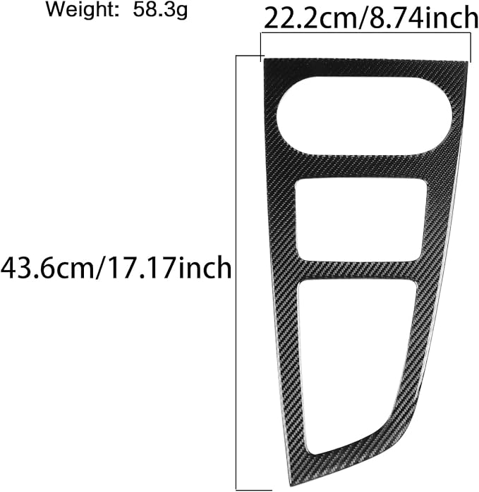 Real Carbon Fiber Trim for Audi Accessories | for B9 A4 S4 A5 S5 2017-2019 / RS5 2018 2019 Center Console Gear Shift Panel Frame Interior Thick Overlay Decal - B