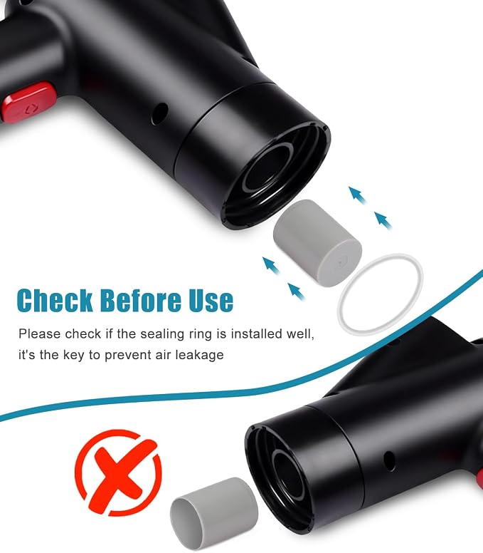 Toilet Plunger Drain Clog Remover: High Pressure Air Drainage Blaster Clog Remover Tool with Gloves- Stainless Steel Black Air Plunger for Bathroom, Sink, Floor, Kitchen Clogged