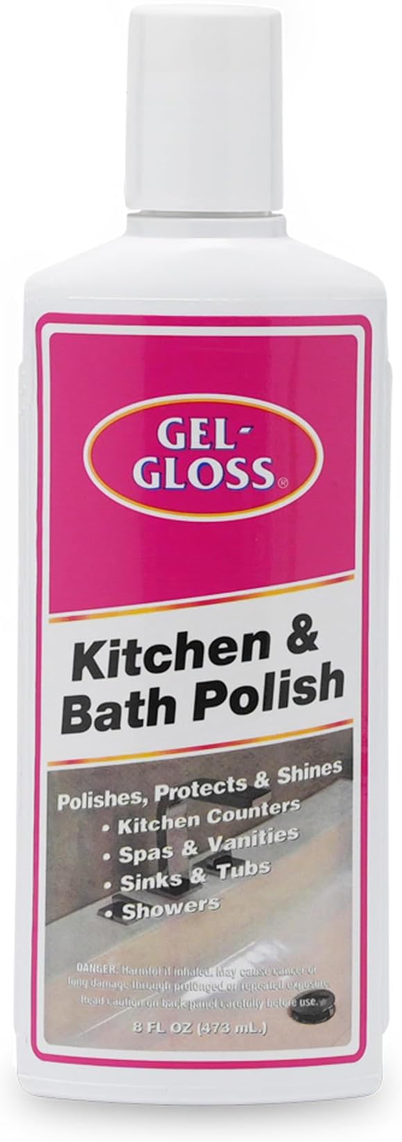 TR Industries Gel-Gloss Kitchen and Bath Cream Wax Polish, 8 Fluid Ounces -GG-8