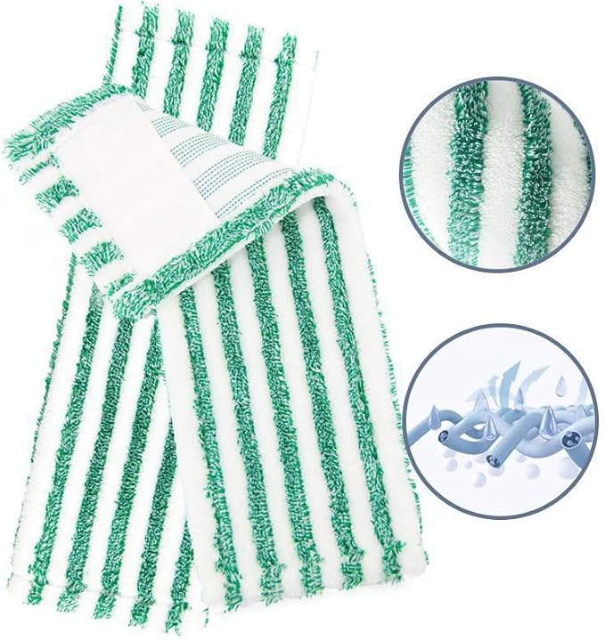 Libman Wet & Dry Microfiber Mop Refills - 2 Pack Reusable Washable Microfiber Cloth Mop Head Pads for Wet and Dry Use