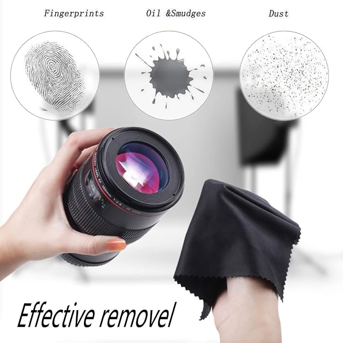 Glasses Cleaning Cloths(12 pcs),Microfiber Eyeglass Cleaner Cloth, Lens Wipes Cloth for Cleaning Eyeglasses, Cell Phones, Screens, Lenses, Electronics and All Delicate Surface