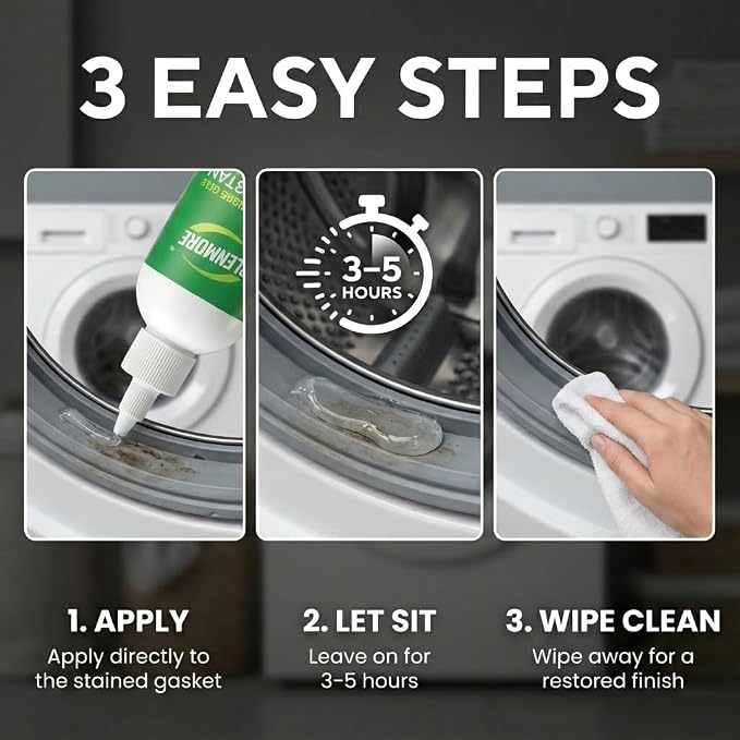 Home Stain Cleaner Gel – Extra Strength Stain Remover For Tiles, Grout, Showers, Tubs, Rubber Seals & Toilets – No Scrub Grout Cleaner & Front Load Washer Cleaner – 8 fl oz