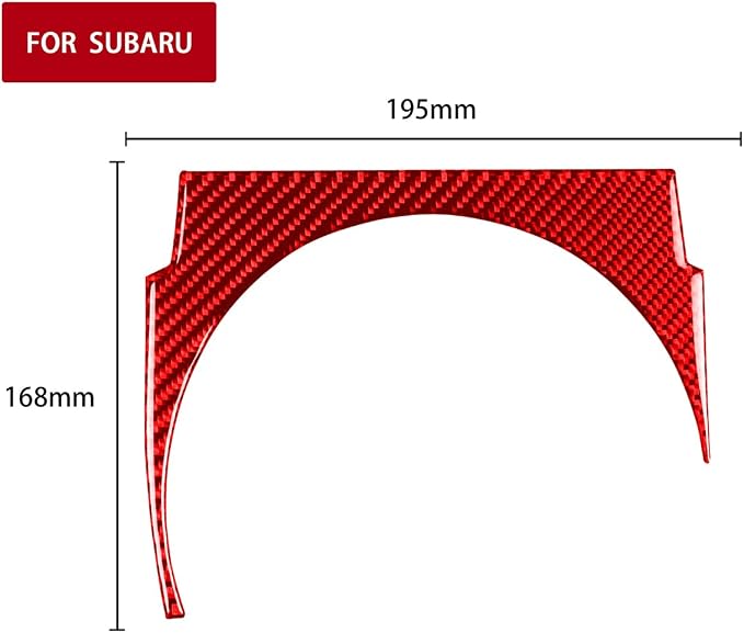 Real Carbon Fiber Trim Stickers Car Red Decals Gear Shift Surround Panel Accessories Compatible with Subaru BRZ/Scion FR-S/Toyota 86 2016 2017 2018 2019 2020