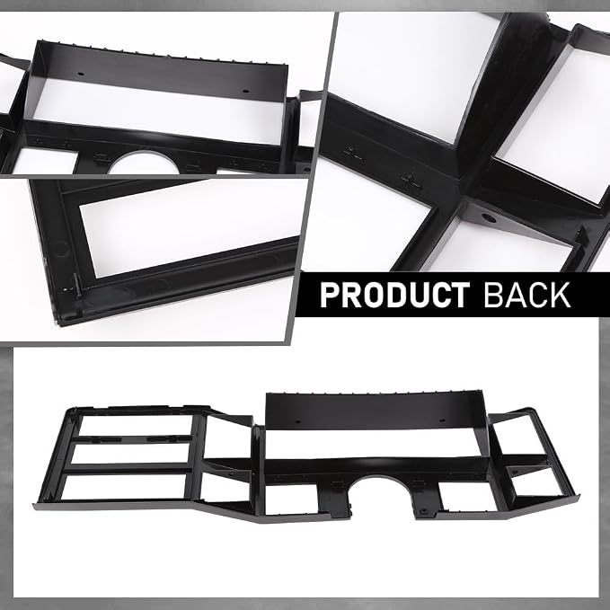 G-PLUS Dash Bezel Radio Surround Trim | Compatible with Jeep Cherokee XJ 1984-1996 with Hole Silver