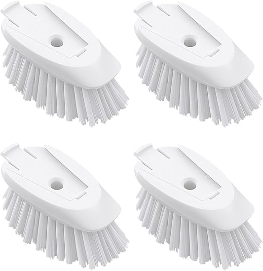 Dish Brush Refills 4 Pack, White Replacement BrushHeads Compatible with OXO Dish Brush & OXO DishScrubber