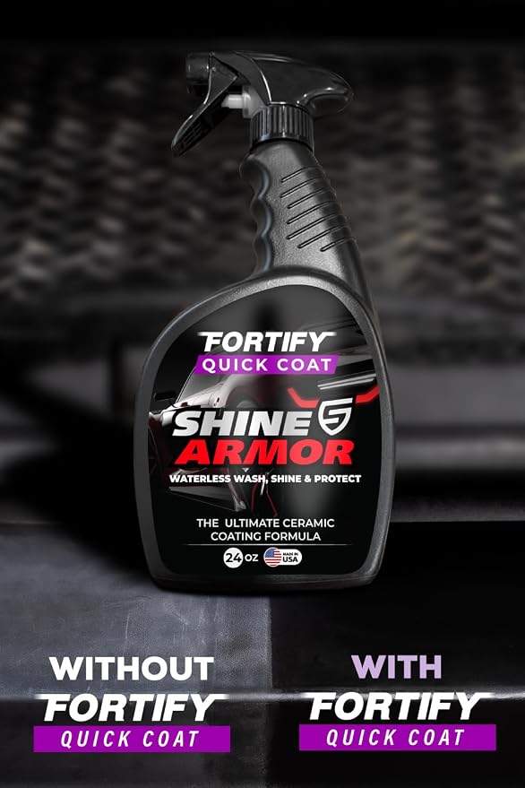 Ceramic Coating Spray - One Bottle Replaces Your Wash, Wax and Sealant | 24 Fl Oz - Extra-Large Waterless Wash, Wax and Polymer Sealant Keeps More Vehicles Glossy, Slick and Protected outdoors