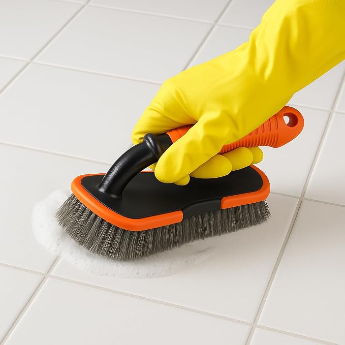 DecorRack 2 Heavy-Duty Cleaning Brushes, Ergonomic Handle, Assorted