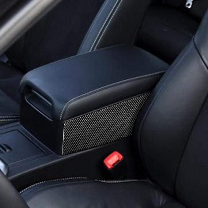 Real Carbon Fiber Trim for Toyota Camry Accessories | for 2012 2013 2014 Center Armrest Storage Box Sides Decoration Panel Sticker Interior Thick Overlay Decal