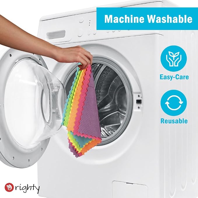 Orighty Microfiber Cleaning Cloths,150 Pack Microfiber Towels Bulk, Ultra-Soft & Absorbent Cleaning Rags, Reusable Lint Free Cloths for Car Care, House, Kitchen, 12x12 Inch