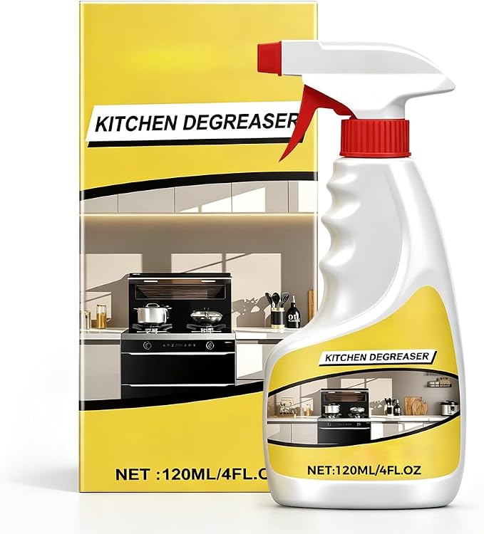 Degreaser Cleaner Heavy Duty Spray, Heavy Oil Clean Up Kitchen Stains Sprays, All-Purpose Kitchen Cleaner Spray Cuts Through Baked-On Grease on Ovens Stove Tops Grills for Oil (1)