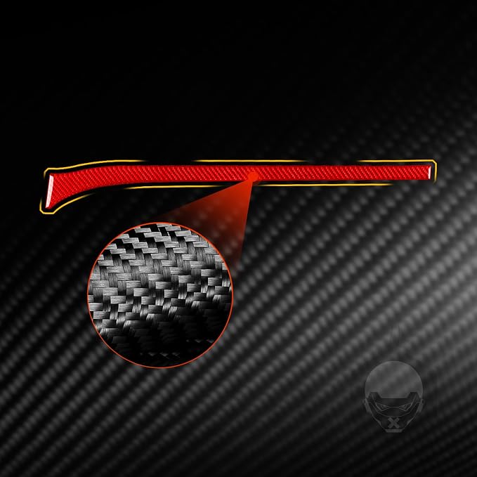 Red Real Carbon Fiber Trim for KIA Forte K3 Accessories | for 2019 2020 2021 2022 2023 2024 Co-Pilot Dashboard Cover Sticker Interior Thick Overlay Decal