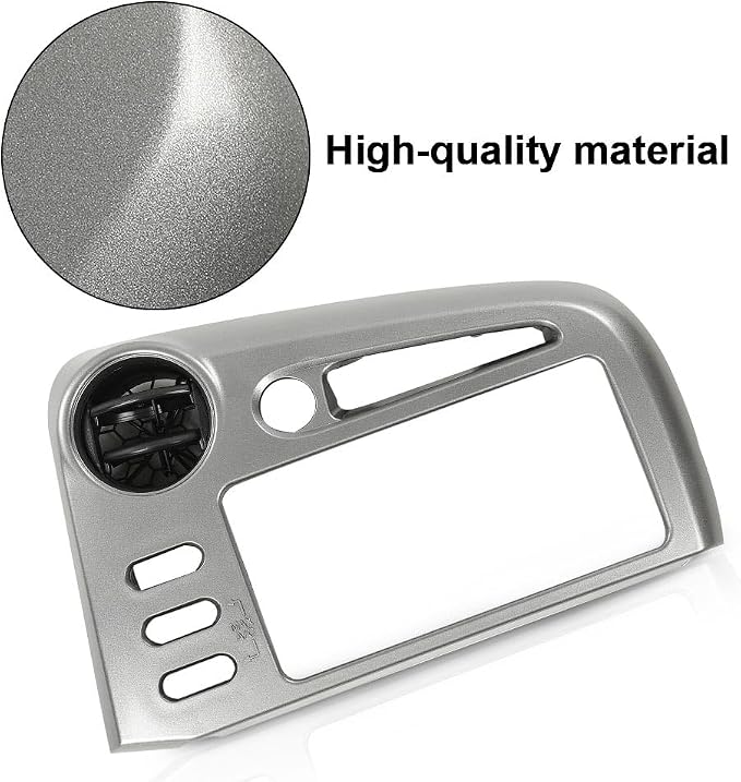 DOTCOM Center Dash Radio Bezel Vent Compatible with Toyota Matrix or Pontiac Vibe 2003 2004 2005 2006 2007 2008 with Same Button Configuration Silver