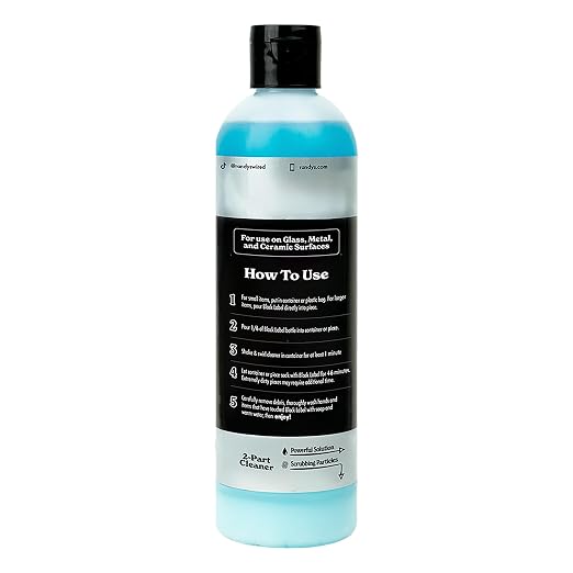 Randy's Black Label Cleaner - (12 fl oz) - Best Multipurpose Surface Cleaning Solution for Glass Tops, Metal and Ceramic Surfaces - Glass Top Cleaner for Streak-Free Finish - 02-Pack