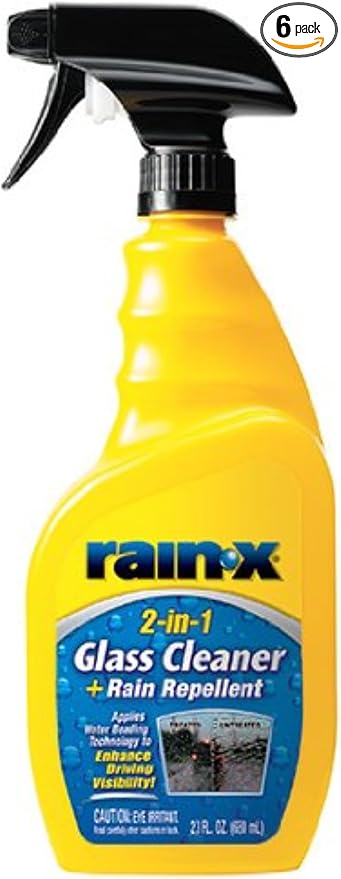 Rain-X 5071268-6PK 2-in-1 Glass Cleaner with Rain Repellent - 23 oz. (Pack of 6)