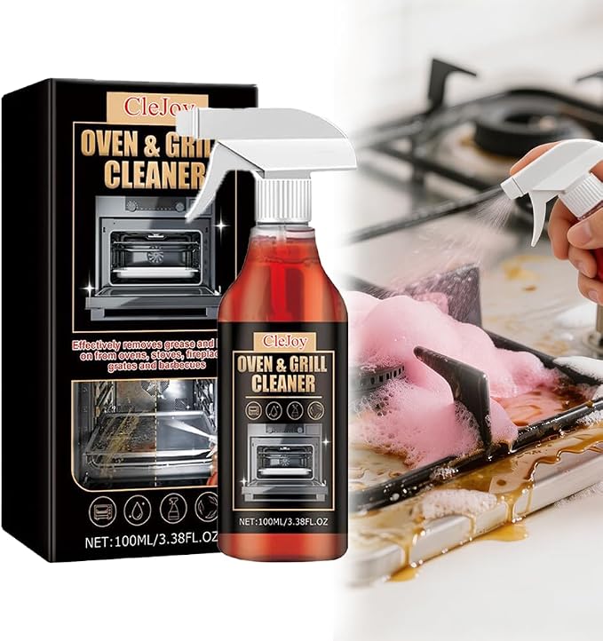 Oven Cleaner Heavy Duty – Foam Spray for Kitchen Grease, Stovetop, Grill, Cookware, Countertop, Baked-On Food, Multi-Surface Degreaser (100ml, 1PC)