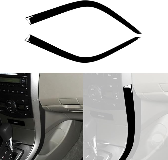 Glossy Bright Piano Black Car Center Console Shift Transmission Side Panel Decorative Strip Sticker Interior Trim Compatible with Toyota Corolla 2009 2010 2011 2012 2013 Auto Trim Accessories