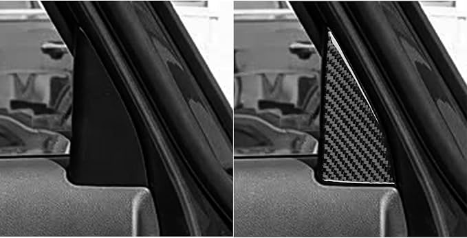 Real Carbon Fiber Rear Stickers Fit for Audi A3 8Y S3 2021-2025 | Rear Window Pillar Trim Decorations | Accessories | Self-adhesive
