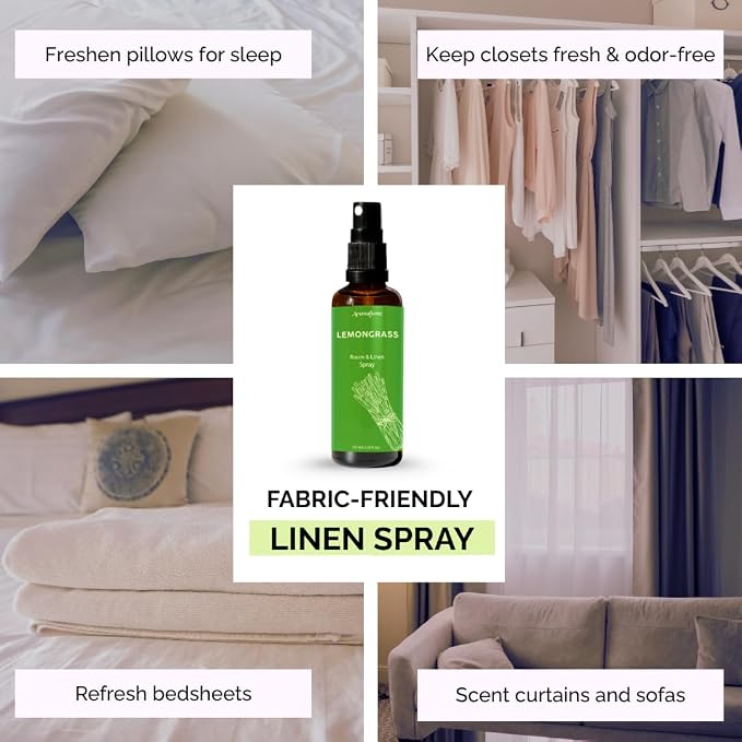 Lemon Air Freshener Spray for Room, Linen & Pillow 100ml by Aromafume | Made with Pure Lemon Essential Oil | Aromatherapy Spray to Revive & Uplift | Mist for Bedding, Fabrics