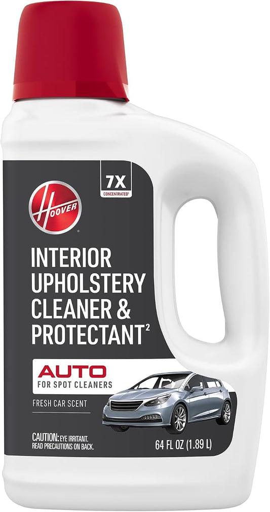Hoover Auto Portable Spot Cleaner Solution, 64 oz., Fresh Car Scent, Car Interior Upholstery Cleaner and Protectant, Tackles Tough Stains and Pet Messes, Designed for Hoover CleanSlate Spot Cleaners | Car Interior Upholstery Cleaner and Protectant, Tac...