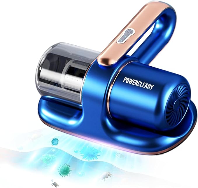 Cordless Mattress Vacuum Cleaner with UV Light, 13KPa Handheld Bed and Sofa Vacuum for Upholstery, HEPA Filter, Ideal for Couches, Cribs, and Furniture (Blue)