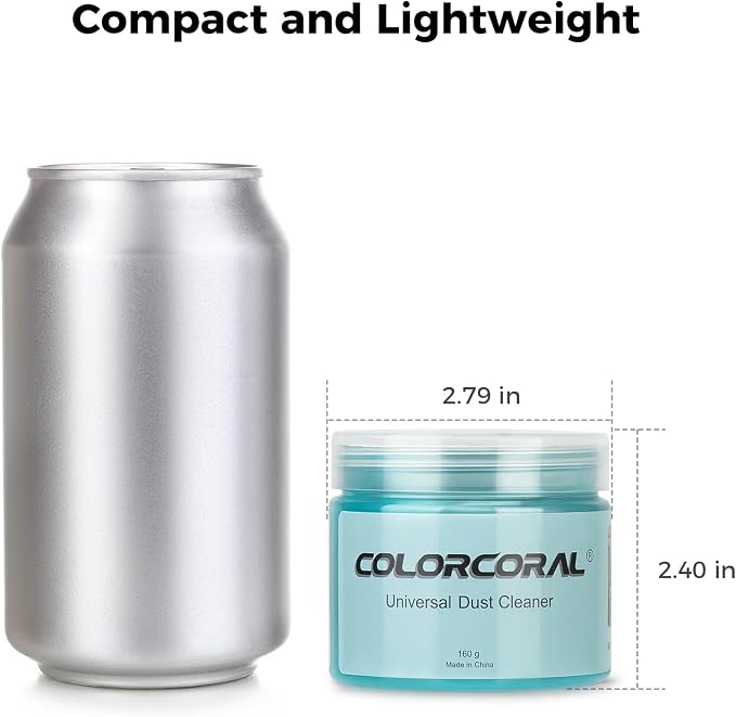 ColorCoral Car Cleaning Gel Universal Gel for Car Vent Cleaner Cleaning Putty Auto Detailing Car Interior Dust Cleaning Kit for Auto Seat, Christmas Stocking Stuffers for Adults Men Women Kid 160g | Blue Car putty for cleaning Interior Auto Seat Car Ve...