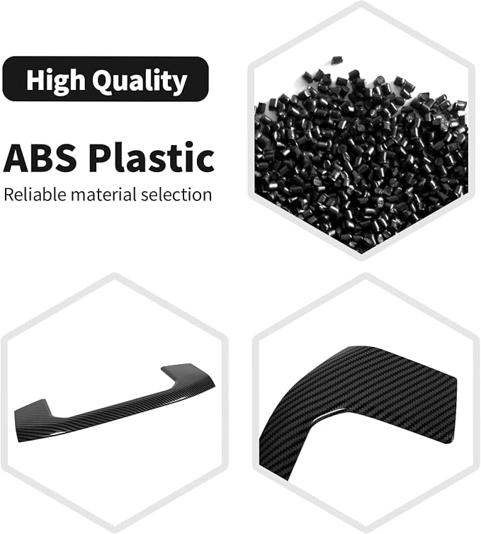 for RAM Center Dashboard Storage Bin Trim Cover Fit for RAM 2018-Present Black Carbon Fiber Interior Accessories