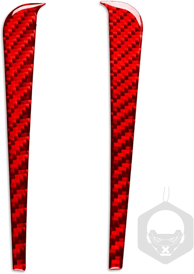 Red Real Carbon Fiber Trim for Nissan Rogue Accessories | for 2014-2020 / Rogue Sport 2017-2022 Navigation Display Side Strip Sticker Interior Thick Overlay Decal