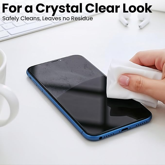 EVEO Screen Wipes - Electronic Wipes, Computer Screen Cleaner Wipes for Electronics | Computer Screen Wipes Phone Wipes & Lens Wipes for PC, Laptop, Phone, Car & More - Microfiber Included (300 Pack)