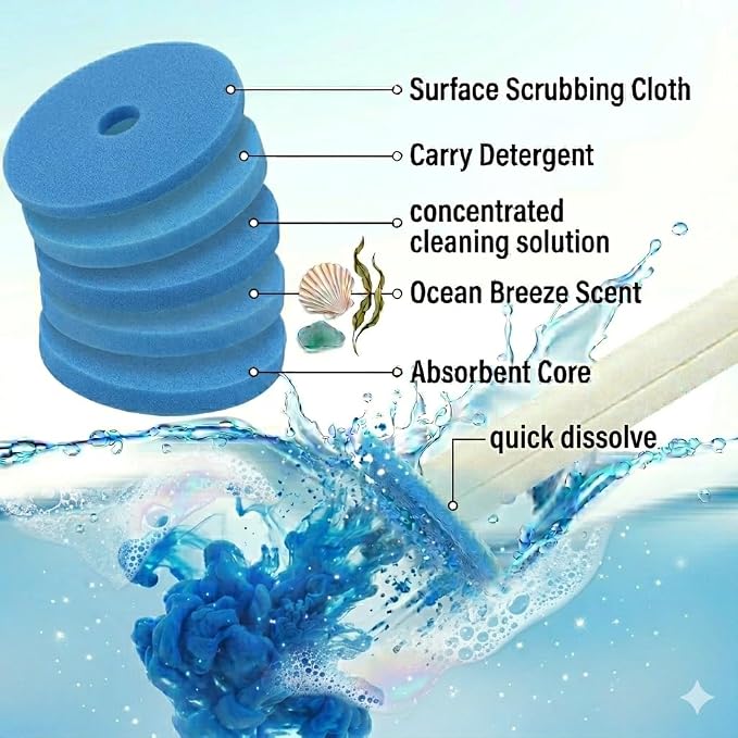 CiLoN 30 Pack Auto-Open Lid Disposable Toilet Bowl Brush & Holder System | Wall-Mounted Disposable Toilet Cleaning Set For Touch-Free Space-Saving Hygienic Modern Bathrooms (Starter Kit + 30 Sponge)