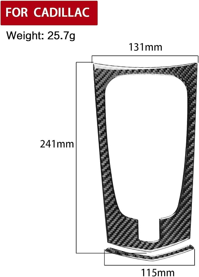 Gear Shift Panel Sticker Real Carbon Fiber Compatible with Cadillac CTS 2008 2009 2010 2011 2012 2013, Interior Car Trim Accessories