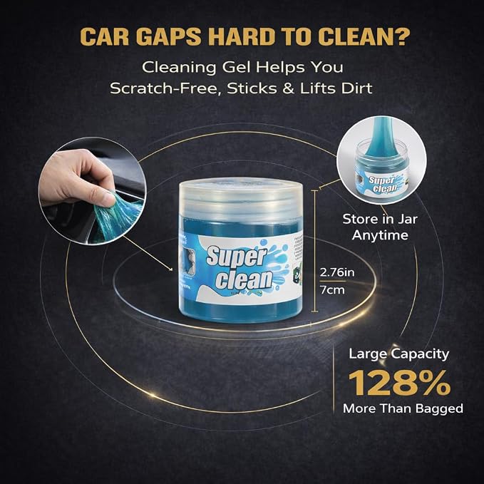 10-Piece Car Interior Cleaning Kit Boar Hair Vent Detailing Set | 3 Soft Boar Brushes,Non-Toxic Gel,Spray Bottle;Scratch-Free,Auto&Home Dual Use,Perfect Detailing Gift Kit