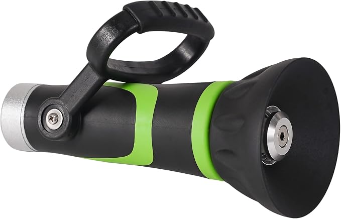 GREEN MOUNT GSFNG98 Garden Hose Nozzle, Fireman's Hose Heavy Duty Nozzle, Premium Constructed Sprayer with Ergonomic Handle for Arthritis