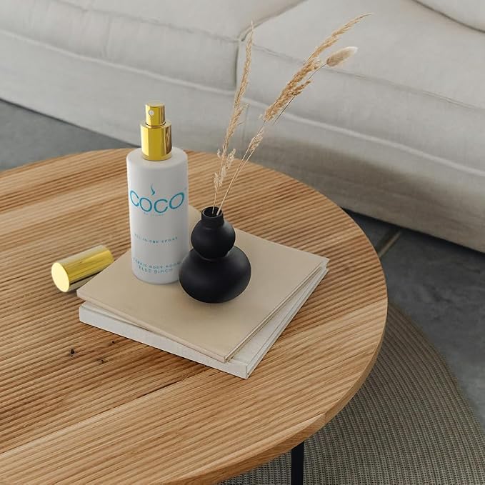 COCO by Stone 5oz All-in-One Spray Blue Birch Fabric & Room Mist | Shake-and-spray formula for fabrics, pillows, cloth & rooms with a refreshing Blue Birch fragrance. Vegan & cruelty-free.