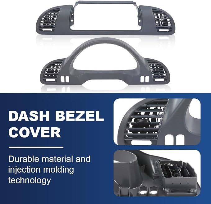 PIT66 Dash Panel Bezel With A/C Nozzle RH Passenger Side & LH Driver Side Compatible with 2002-2006 Dodge Sprinter 5104261AA 5104262AA Dash Board Cover