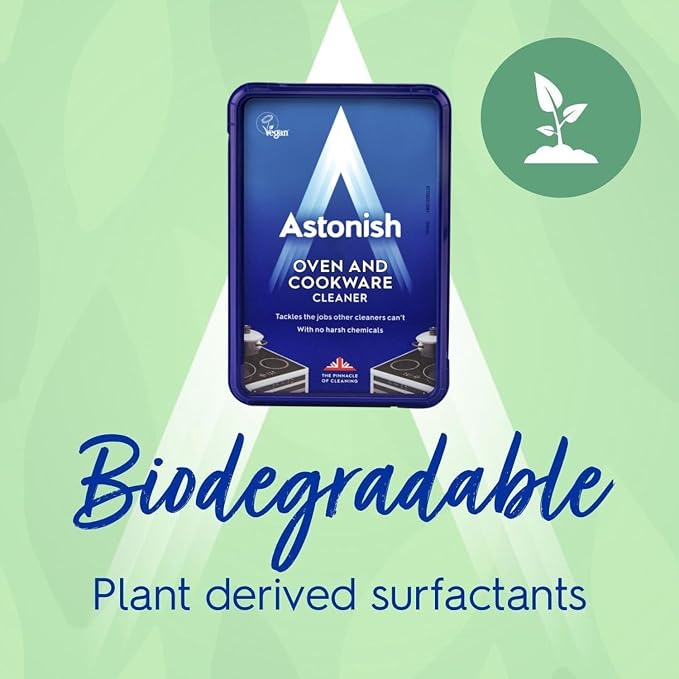 Astonish Oven & Cookware Cleaning Paste For Glass, Appliances, Ceramics, Stovetop & Pyrex - All Purpose Kitchen Cleaner - Heavy Duty Stainless Steel Degreaser Removes Baked On Grease & Grime 150g Tub