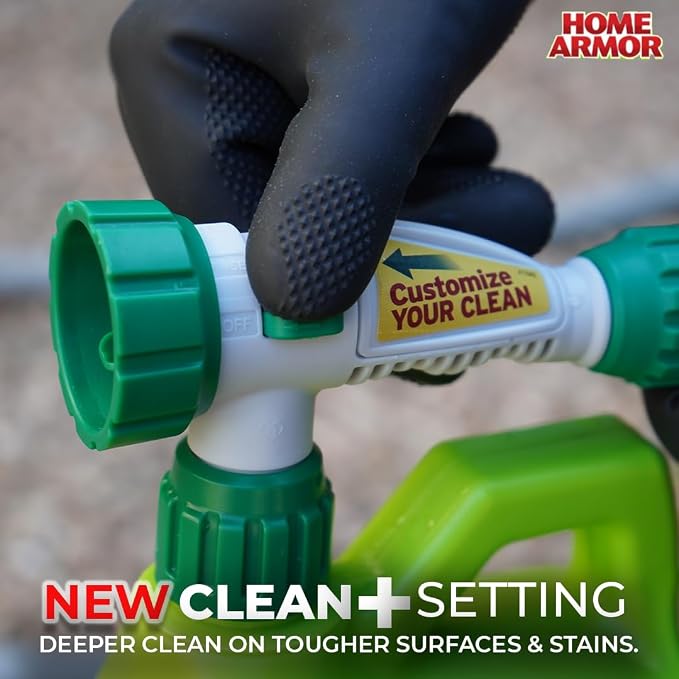 Home Armor Outdoor Cleaner+, 64 oz., Remove Stains from Mold, Mildew, Algae, Dirt and Grime for Visible Results in Seconds, No Scrubbing Required, Plant Safe When Used as Directed